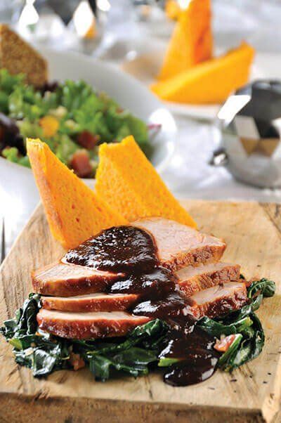 Lomo de cerdo glaseado