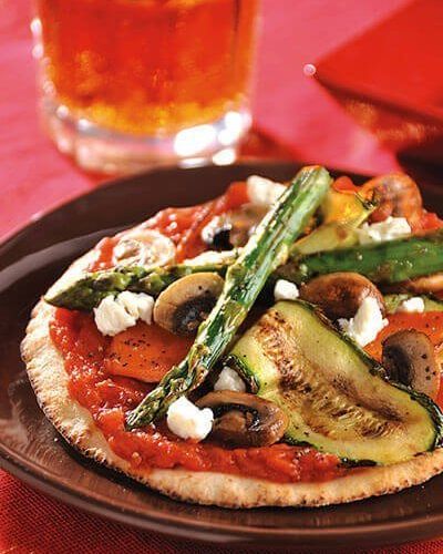 Pizza-Pita de verduras