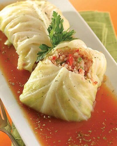 Rollos de col rellenos de jamón|Cocina con Alegría