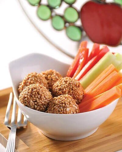 Crudités con bolitas de jocoque