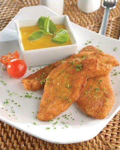 Pechugas de pollo con salsa de mango